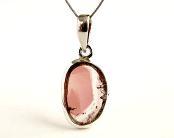 Tourmaline Pendant Sterling Silver With Natural Pink Tourmaline Necklace Tourmaline Crystal Tourmaline Jewelry