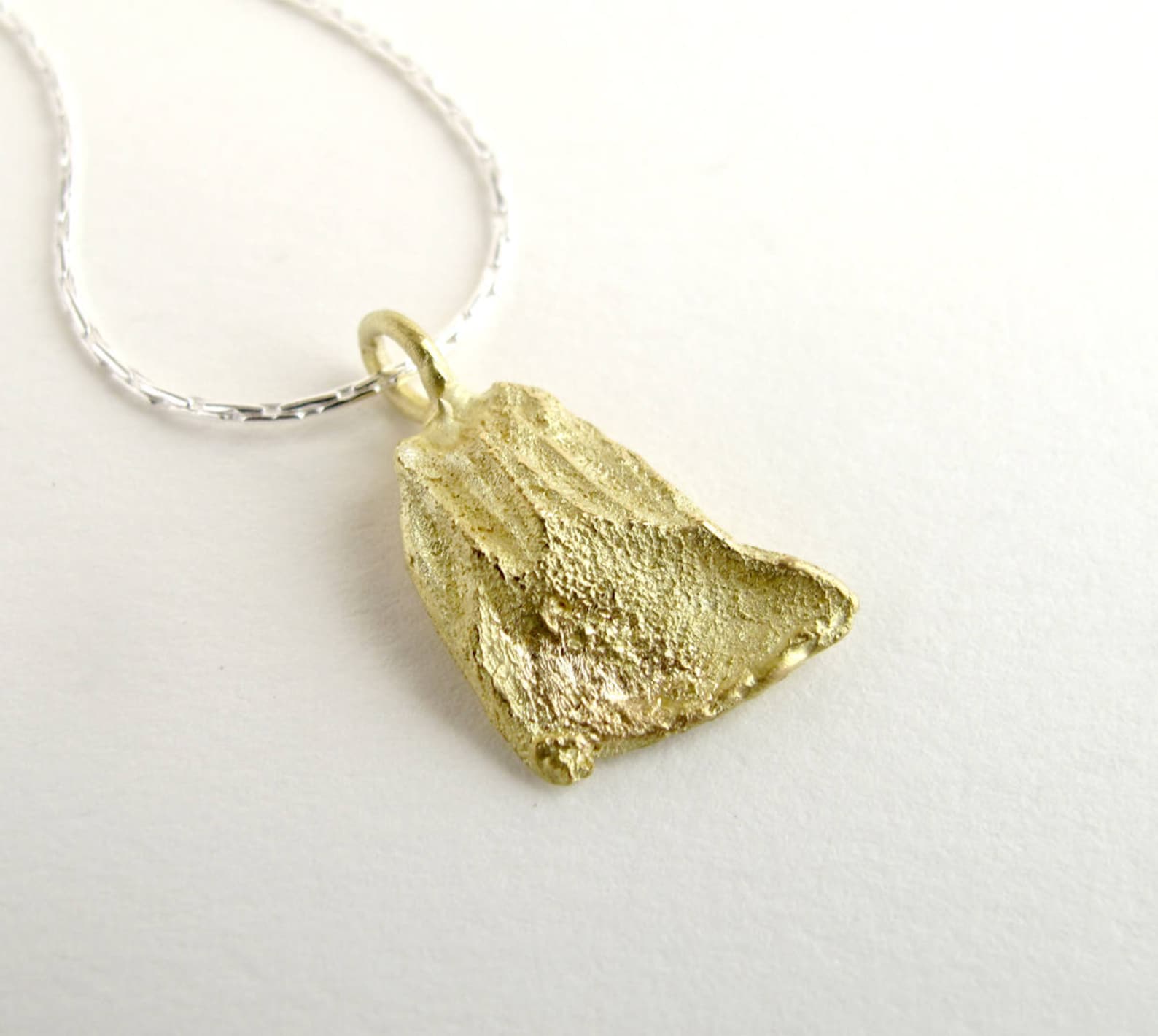 Gold Seed Pendant 18KT Gold Pomelo Seed Pendant Cast From Natural Seed