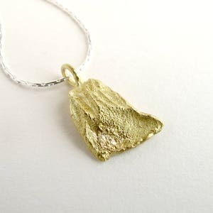 Gold Seed Pendant 18KT Gold Pomelo Seed Pendant Cast From Natural Seed Gold Seed Jewelry Citrus Fruit Necklace image 4