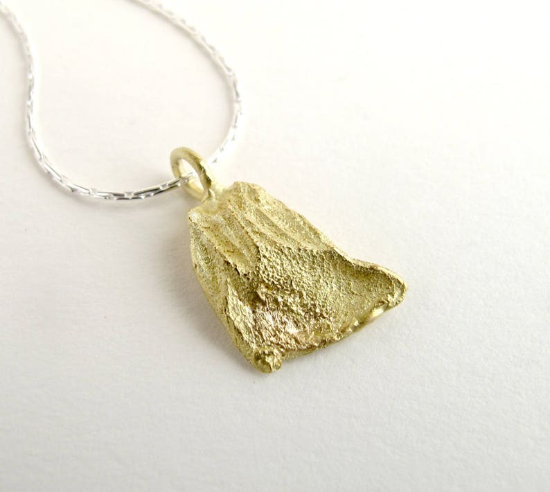 Gold Seed Pendant 18KT Gold Pomelo Seed Pendant Cast From Natural Seed Gold Seed Jewelry Citrus Fruit Necklace image 4