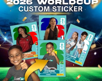 Personalized World Cup 2026 Sticker – Custom Soccer Player Card