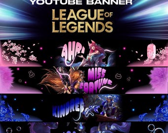 Custom League of Legends YouTube Banner | Personalized Channel Art | Gaming Banner with Your Champion & Skin