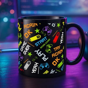 Gamer Mug Gift, Gamer Gift, Perfect Gift for Gamers, Gaming Coffee Cups, Video Game Lovers, Gamer Birthday Present, Gamer Dad Gift