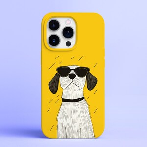 Dog Illustration Phone Case, Dog iPhone Cases, Pet Lover Gift, Protective Phone Cover, Cute Animal Design, Hardshell Phone Case