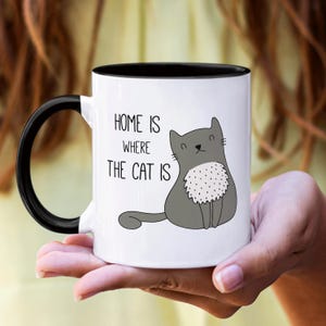 Ceramic Mug, Cat Lover Gift, Coffee Mug, Drink Coffee And Love Cats, Cat Mom Gift, Cat Dad Gift, Cat Lady Gift, Cat Mug for Women, Cat Mug