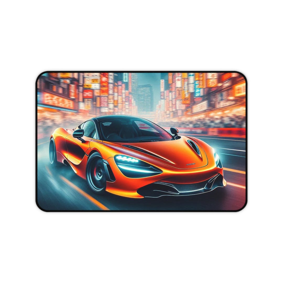 3D Road Sports Car 054 Desk Mat