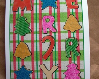 Christmas Card with Cookies - Merry Cookiemas