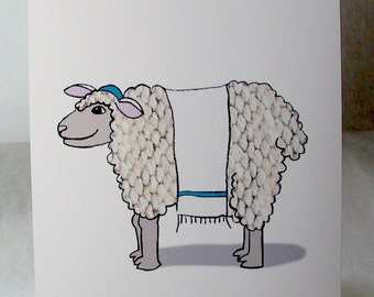 Passover "Shabbat Sheep" Card