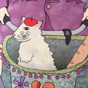 Carte de Paris - chat - bicyclette - Baguette - parisien - Collage - Dessin