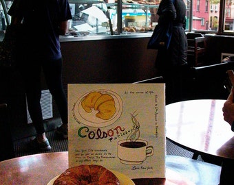 Pastry Shop Art - Foodie Art - Colson Patisserie - Brooklyn - Love, New York - Coffee and Croissant - Cafe