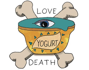 Yogurt Temporary Tattoo - Love-Death-Yogurt - Foodietoos - Foodie Tattoos