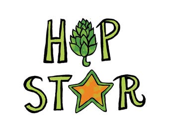 Craft Beer - Temporary Tattoo - Hop Star - Beer Fan - Foodietoo