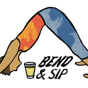 Craft Beer - Temporary Tattoo - Yoga Fan - Beer Fan - Bend & Sip - Foodietoo