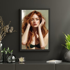 Freckled Beauty Art Matte Poster, Feminine Boho Wall Decor, Sensual Inspirational Bedroom Print, Unique Gift for Him, Through Fire