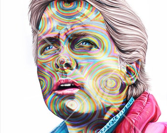 Custom Portrait of Marty McFly Back to the Future     - Print 14" X 11"