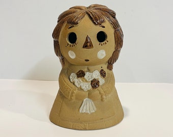 Vintage Knobler Made in Japan Stoneware Raggedy Ann Figure | Retro, Ann & Andy, Stone, Clay, Pottery, Dolls