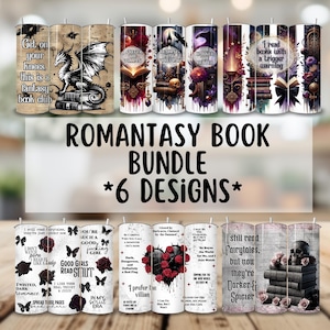 Smut Book Reader Tumbler Wrap Bundle, Dark Romance Book Lovers Sublimation Designs, Smut Book Tok 20oz Skinny Tumbler Digital Download