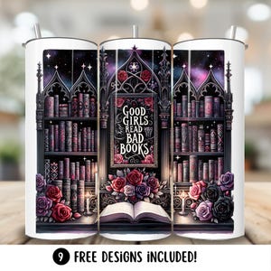 Dark Romance Tumbler Wrap PNG, Book Reading Tumbler Instant Digital Download, Book Lover Gifts 20oz Skinny Tumbler Sublimation Designs