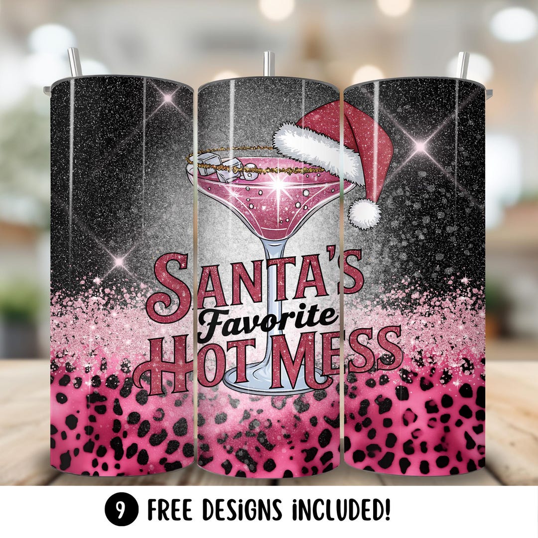 Santas Favorite Hot Mess PNG, Funny Martini Digital Download Design ...