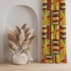 African Inspired Curtain: Ethnic Tribal Boho Panel