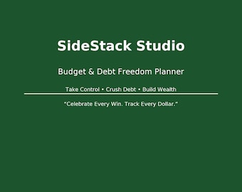 Budget Debt Freedom Planner | Printable PDF | Daily, Weekly, Monthly, Year-End Finance Tracker | Financial Freedom Journal
