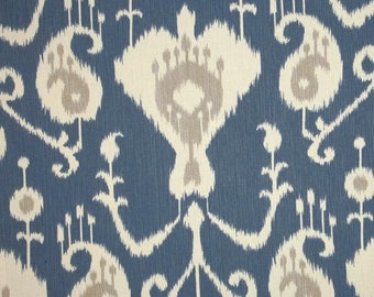 IKAT WINDOW VALANCE - Magnolia Home Fashions Java Yacth Ocean Blue-50 x 16 - Window Treatment -Decorative Valance