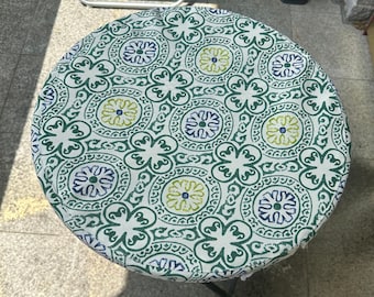 Ultimate Outdoor Drawstring Fitted Round Table Cover (up to 84 Inches) - Outdoor Bistro Table Cover