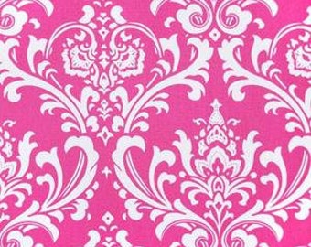 OOP- Last Piece Candy Pink white Damask - Premier Prints Ozborne Candy Pink White