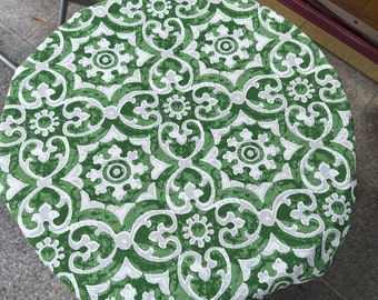 Ultimate Fashionable Outdoor Drawstring Fitted Round Table Cover up to 84 Inches - Outdoor bistro table cover - Premier Prints Athens Herbs