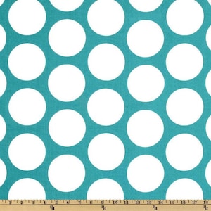 Fabric by Yard | Premier Prints Dandie Dots Turquoise/White - Polka Dots