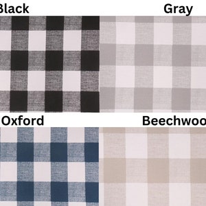 Square Fitted Tablecloth |  Custom Size - 5&quot; Drop Skirt - Polyester Plaid Anderson Fabrics