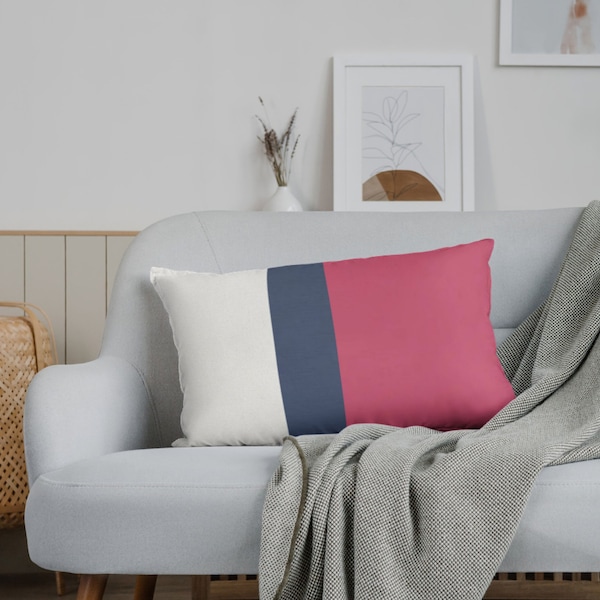 Color Block Pillow Etsy