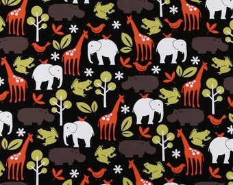 Fabric By Yard -  Michael Miller zoology black