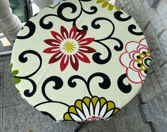 Floral print Ultimate Fashionable Outdoor Drawstring Fitted Round Table Cover