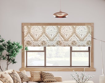 Faux Roman Shades - Custom Curtains - Lined - Fake Roman Shades- Decorative Valance - Magnolia Home Ariana in Linen