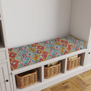 Custom Bench Cushion Cover: Richloom Fresca Fiesta Outdoor Fabric