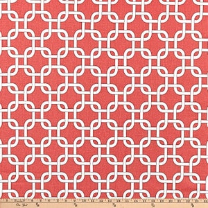 Fabric By Yard | Premier Prints Gotcha Coral/White