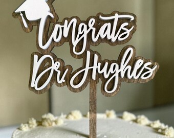 Custom Graduation Cake Topper, Personalized Graduation Cake Topper, Class of 2026 Graudate