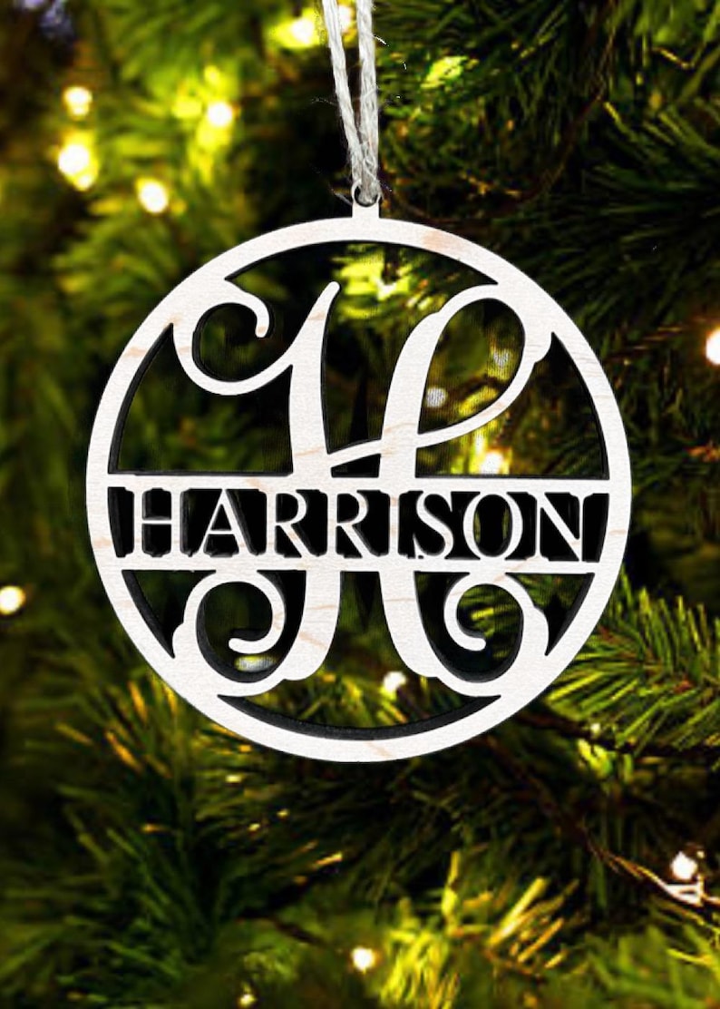 Christmas Ornament with snowflakes, Personalized Name Ornament, Custom Family ornament, Christmas Gifts image 5