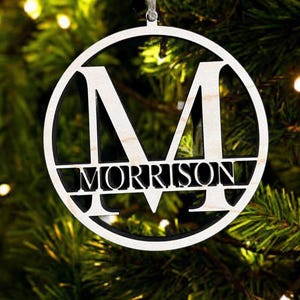 Christmas Ornament with snowflakes, Personalized Name Ornament, Custom Family ornament, Christmas Gifts image 6