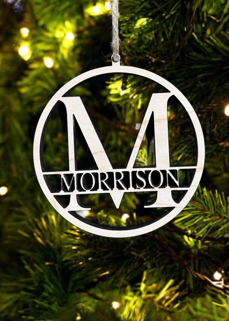 Christmas Ornament with snowflakes, Personalized Name Ornament, Custom Family ornament, Christmas Gifts image 6