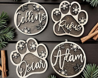 Personalized Christmas Ornament, Custom Name Ornaments, Family Ornaments, pet ornaments
