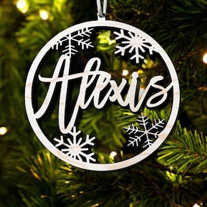 Personalized Christmas Ornaments, Custom Christmas Decor, Stocking or Gift tag, Memorial Ornaments, Name Ornaments