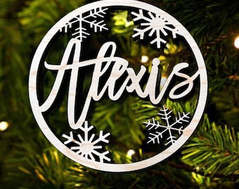 Personalisierte Weihnachtsverzierung, benutzerdefinierte Namensverzierung, Weihnachtsstrumpf oder Geschenkanhänger