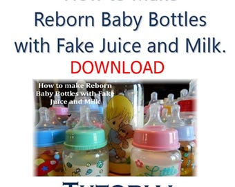 Cómo hacer biberones para bebés Reborn con jugo y leche artificial - Tutorial en WORD