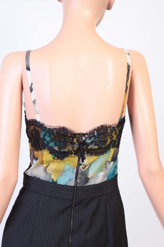 2000s Vintage Robe de cocktail Dolce & Gabbana gris… - Gem