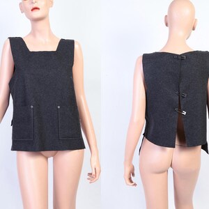 Y2K COP COPINE Vintage Oversized Wool Sleeveless Vest, Made in
