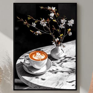 Coffee Shop Wall Art, Espresso Print, Paris Cafe Photos, Street Cafe Wall Decor, Vintage Cafe Print, Rustic Coffeehouse Poster, Home Decor