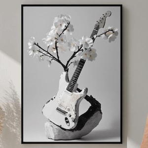 Electric Guitar Poster, Guitar Wall Art, Music Photography Print, Musician Gift Idea, Studio Decor Print, Retro Music Artwork, Vintage