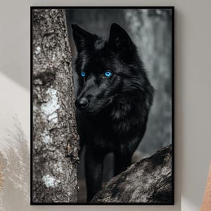 Wolf Wall Art, Wolf Photography, Digital Download, Animal Wall Art, Wolf Printable Art, Majestic Wolf Poster, Mystical Wolf Decor